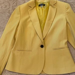 Nine West Yellow classic 1 button blazer